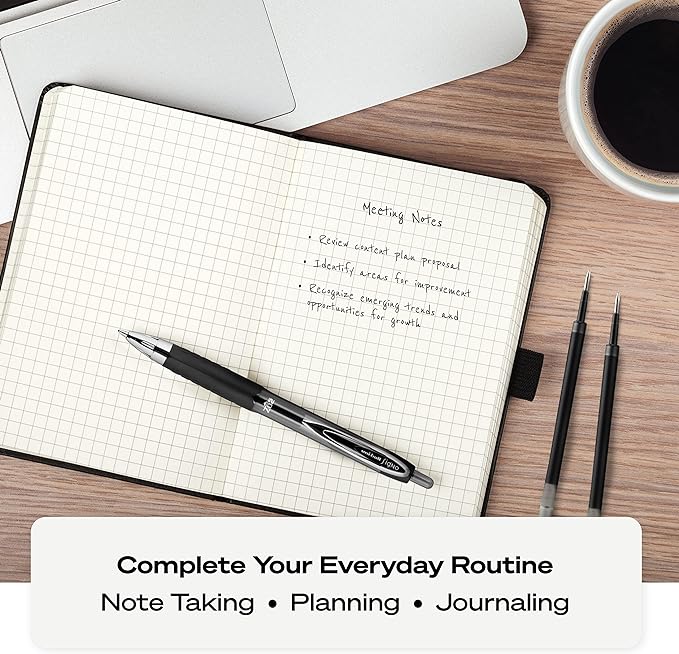 Uni-Ball Signo 207 Colors Gel Pens 12 Pack, Assorted 0.7mm Medium Gel Ink Pens For Smooth Writing