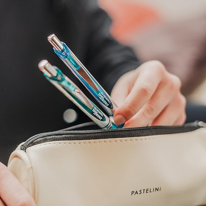 Pentel EnerGel Pearl RTX, 0.7mm, Black Ink, Box of 12 (BL77PWP-A)