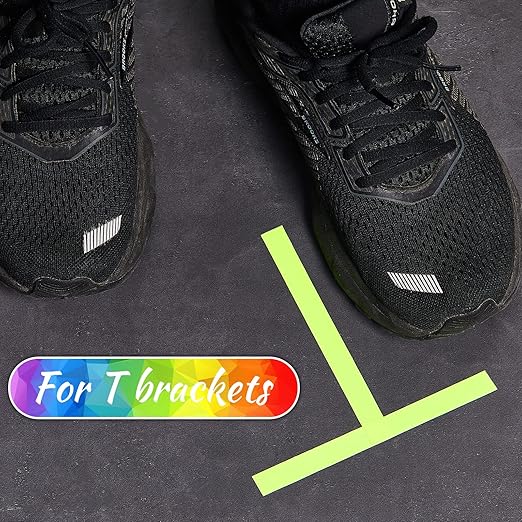 Gersoniel 10 Pcs Spike Tape Multicolor Bright Multi Colors UV Reflective Tape Quality Fluorescent for Party Stage Color Coding Art Crafts, 5 Bright Colors, 18.04 ft (0.5 Inch)