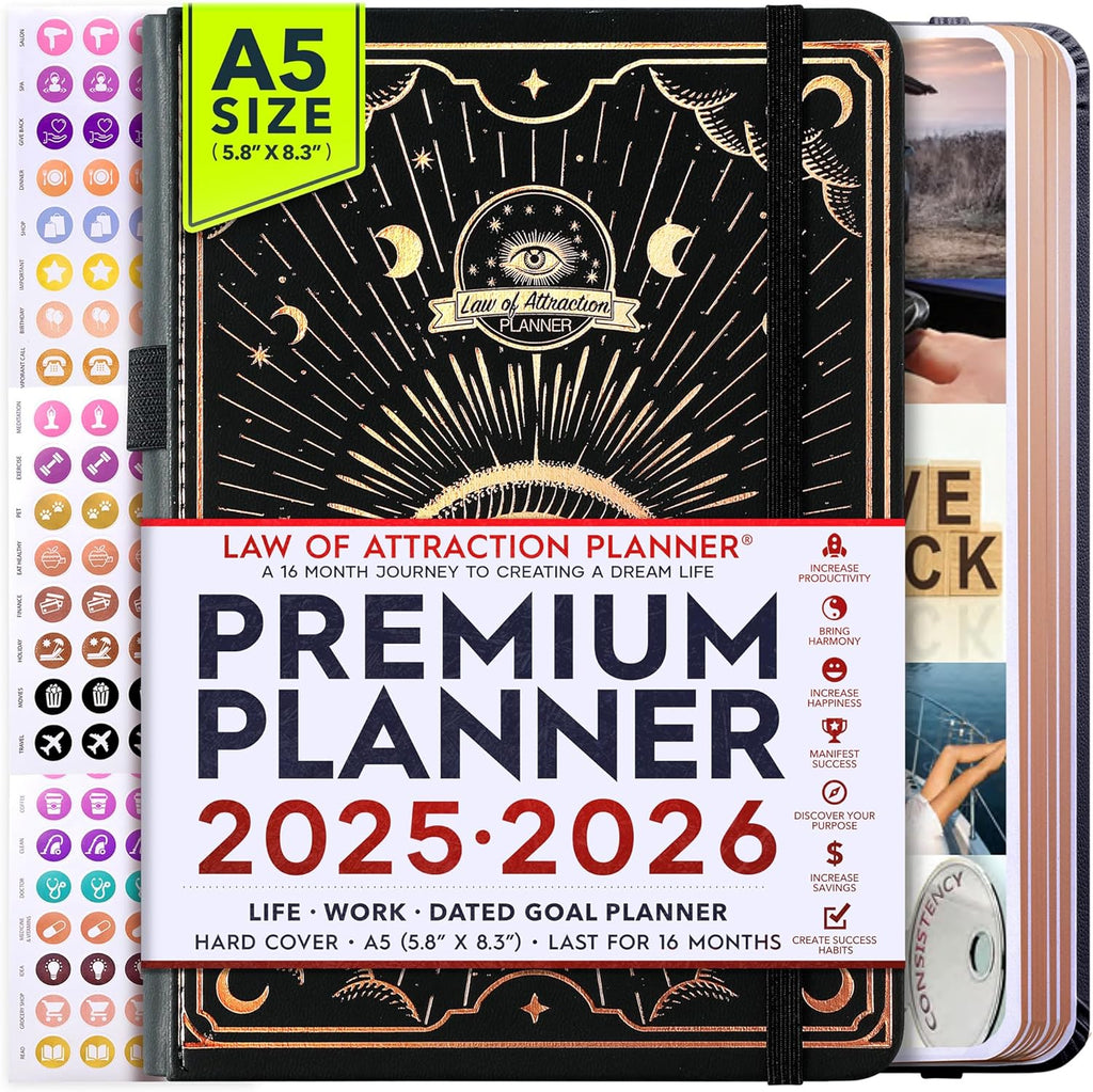 2025-2026 Planner Weekly and Monthly | 16-Month Life Planner to Increase Focus & Productivity | Reduce Overwhelm & Achieve Your Biggest Goals | Include Gift Box & Stickers | Sep 2025-Dec 2026