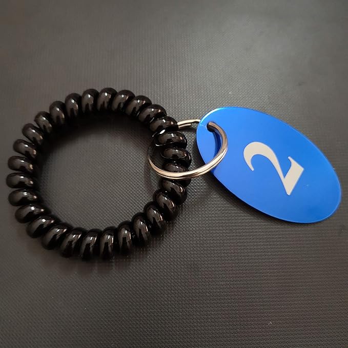 StayMax Aluminum Alloy Oval Number Tag Key Tag with Key Rings