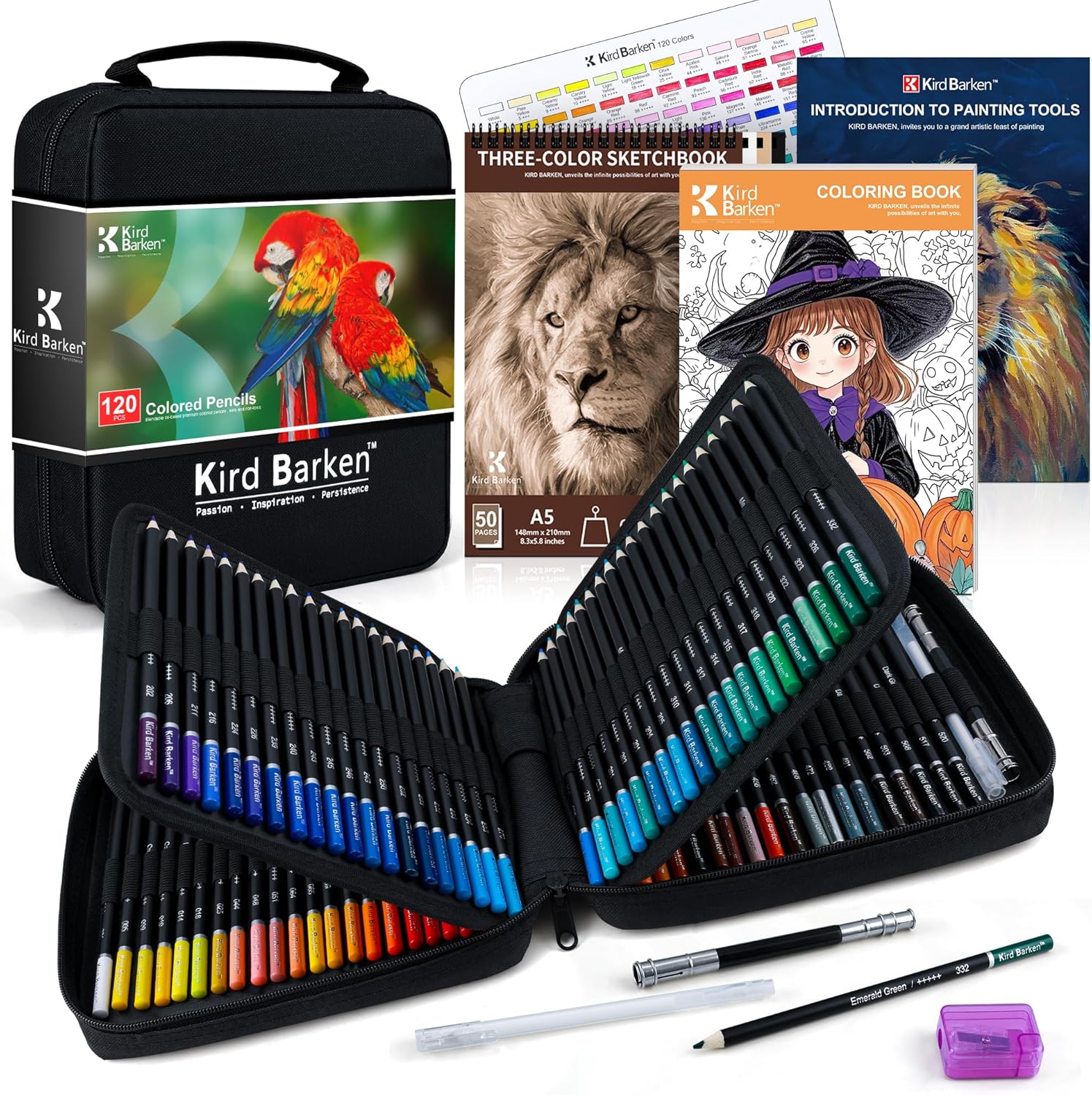 147 PCS Colored Pencils for Adult Coloring Books – 120 Colored Pencils, 3-Color Sketchbook, Coloring Book, Tools, Soft Core Oil Based,Blending Shading,Art Supplies for Beginners & Adults