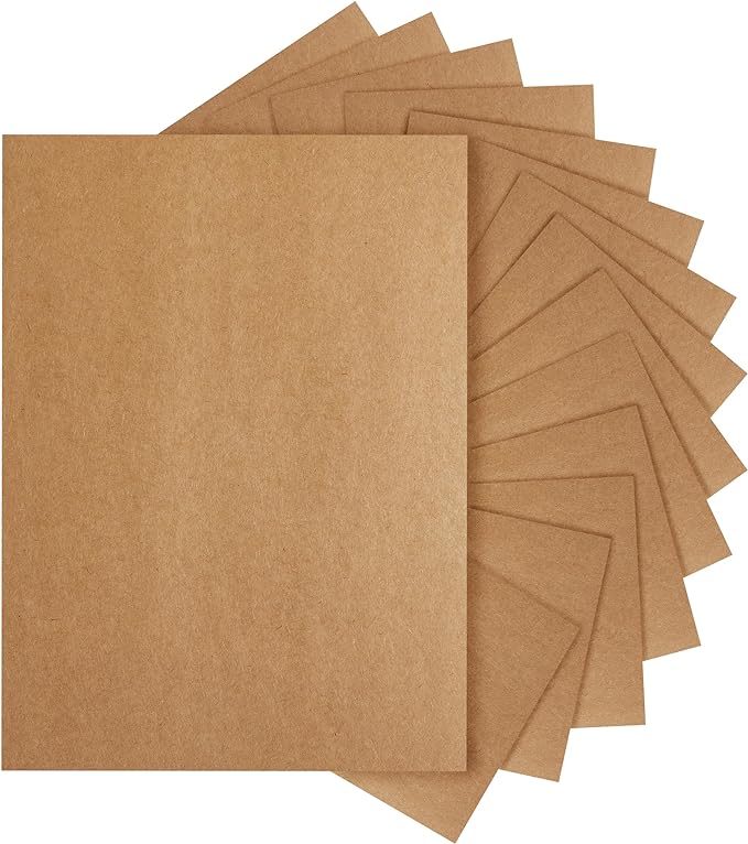 28 Sheets Brown Cardstock 8.5 x 11 Printer Paper, 92lb Heavyweight Paper Card Stock for Greeting Cards, Wrapper, Office, Stationery, Invitations, Certificate