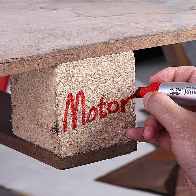 Mr. Pen- Jumbo Permanent Markers, 4 Pack, Green, Chisel Tip, Large, Huge Poster Markers