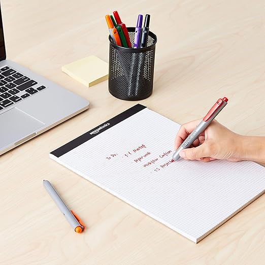 Amazon Basics Permanent Markers, Retractable, 12 Count, Art Supplies for Home, School, and Office Use, Assorted