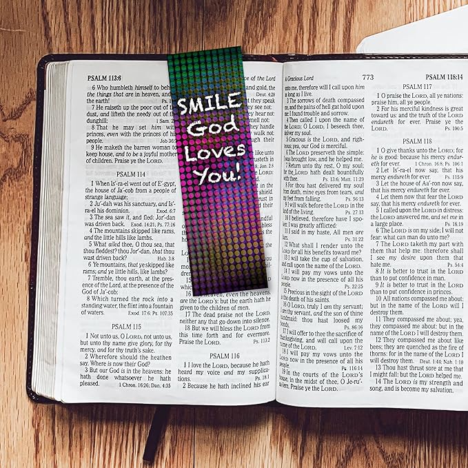 Children and Youth Bookmark, Smile God Loves You, John 16:27, Pack of 25, Handouts for Classroom, Sunday School, and Bible Study