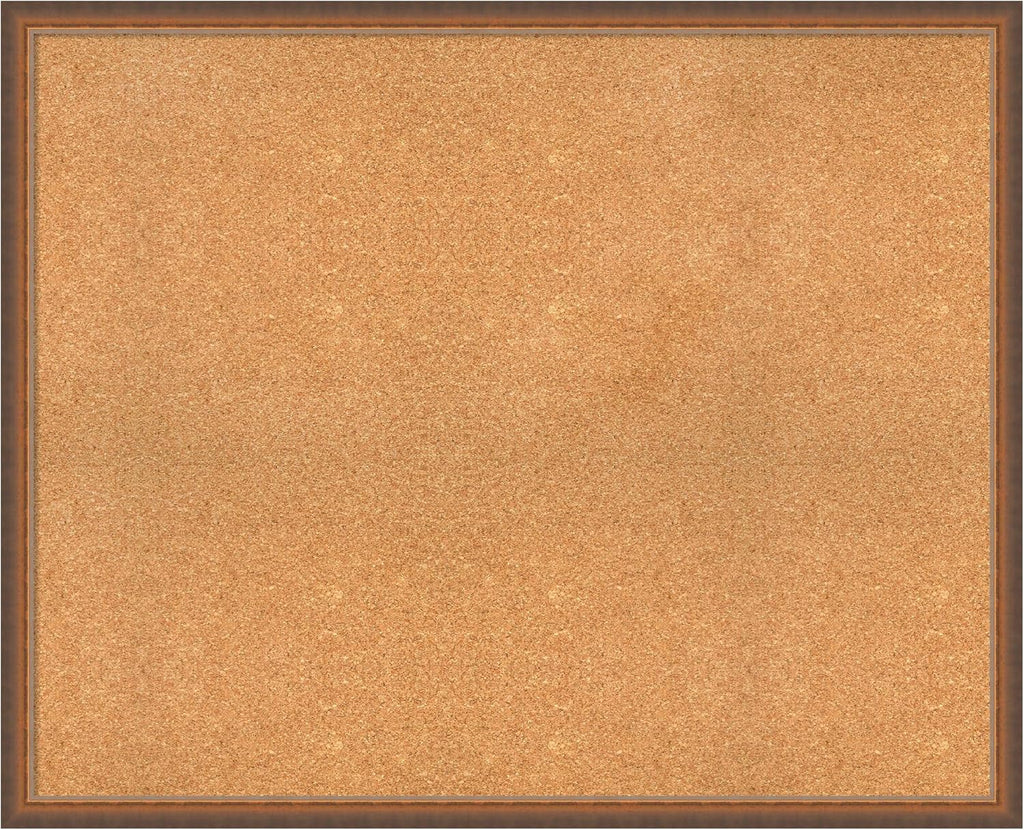 Amanti Art Natural Cork Board for Wall, 34x42 Vision Board with Bronze Frame, X-Large Corkboard Office Decor for Home Organization, Modern Corkboard Pinboard to Display Items for Home Organization in