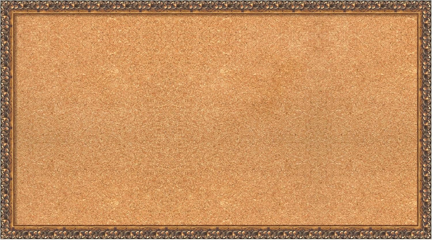 Amanti Art Natural Cork Board for Wall, 20x36 Vision Board with Bronze Frame, Large Corkboard Office Decor for Home Organization, Traditional Corkboard Pinboard to Display Items for Home Organization