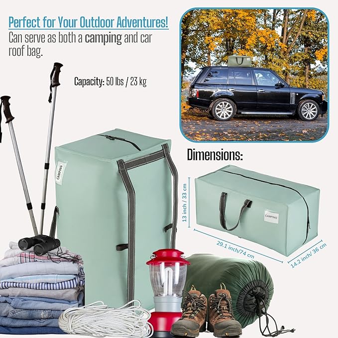 VENO 8 Pack Moving Bags w/Backpack Straps, Moving Boxes & Storage Bins Alternative, Packing Supplies, Camping Accessories Totes, Dorm Room Essentials Storage Bags (Light Green Matte, 8 Pack)