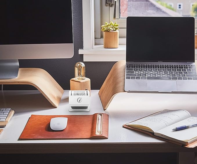 Identity Theft Protection Roller Stamps Wide Kit - Confidential Roller Stamp, Anti Theft, Privacy & Security Stamp, Designed for ID Blackout Security - Classy White with 3 Refills