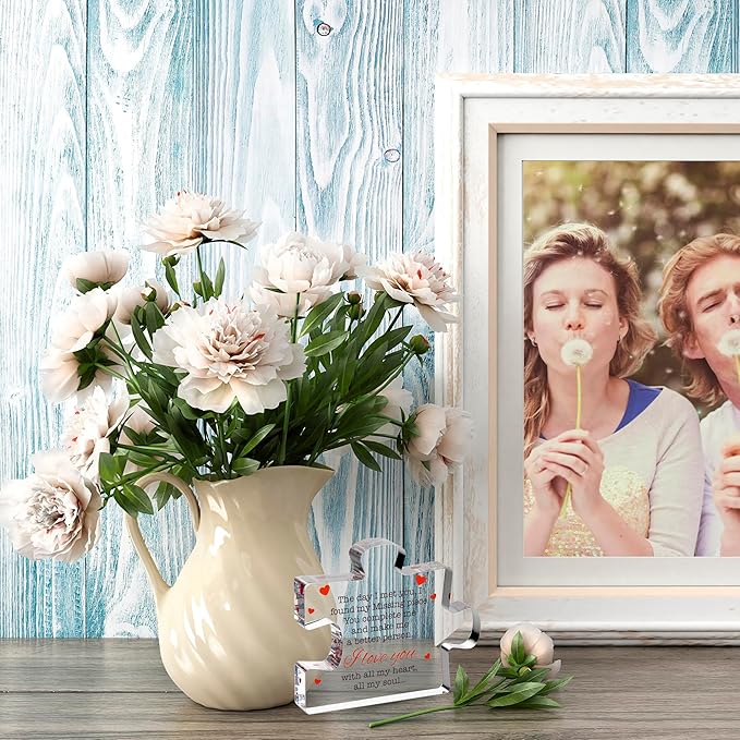 Valentines Day Gifts - I Love You Gifts for Him, Her - Acrylic Puzzle Printed Message - Birthday, Wedding for Boyfriend, Girlfriend - I Love You Presents for Husband, Wife