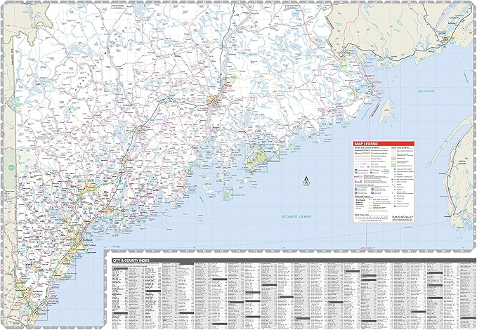 Rand McNally Easy to Read: Maine State Map