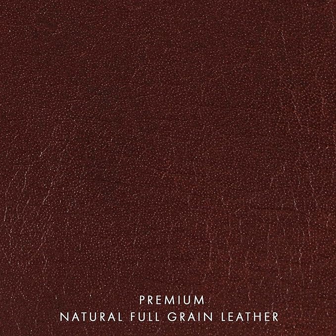 Elizo Leather Desk Mat Desk Pad Blotter Set - Real Full-Grain Leather (32x16) 2-Layer Genuine Desk Cover Protector & Large Mouse Pad | Computer Keyboard Desk Accessories for Office & Home Bourbon