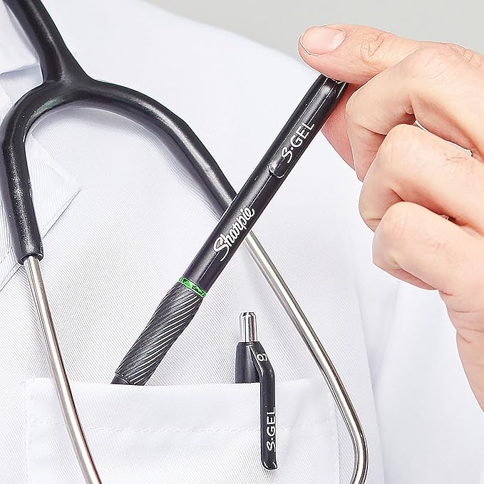 Sharpie S-Gel, Gel Pens, Fine Point (0.5mm), Blue Ink Gel Pen, 12 Count