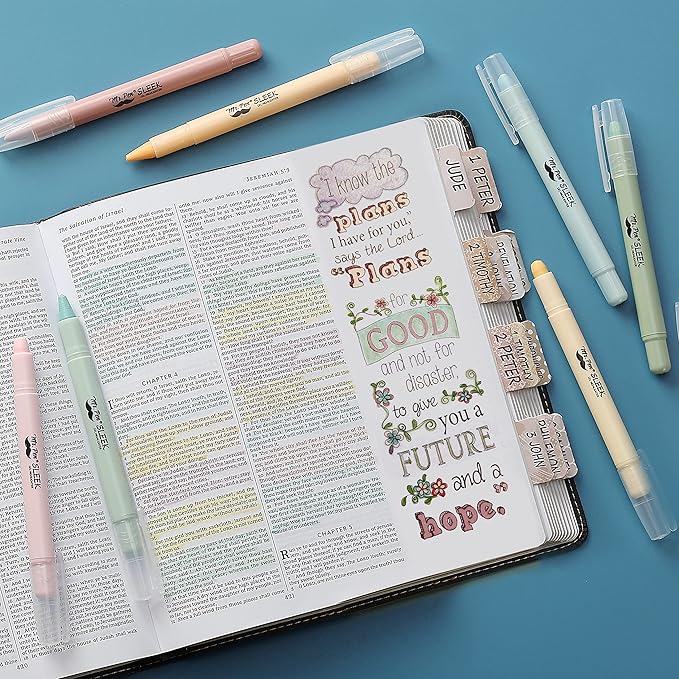 Mr. Pen- Gel Highlighter, 8 Pack, Pastel Colors, No Bleed, Markers for Bibles