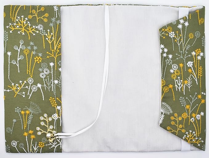 BLBMH Book Covers for Paperbacks Fit for 5.5x8.4 inch Adjustable Book Sleeve Cover for A5 Books Soft Cloth Protector for Notebook Journal - Spring