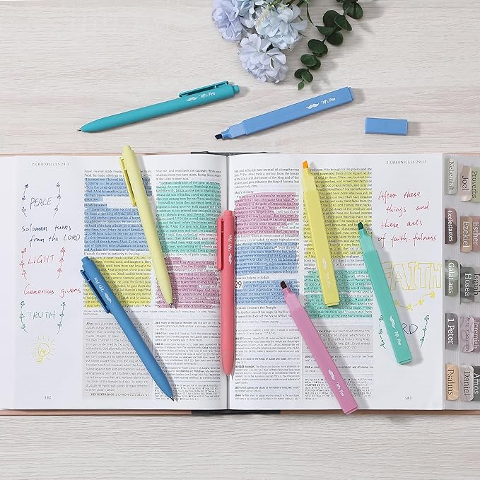 Mr. Pen- Aesthetic Highlighters and Gel Pens, 8 Pack, Assorted Color Highlighters, Assorted Color Gel Pens, Highlighter Pens, Cute Highlighters, Gel Pens