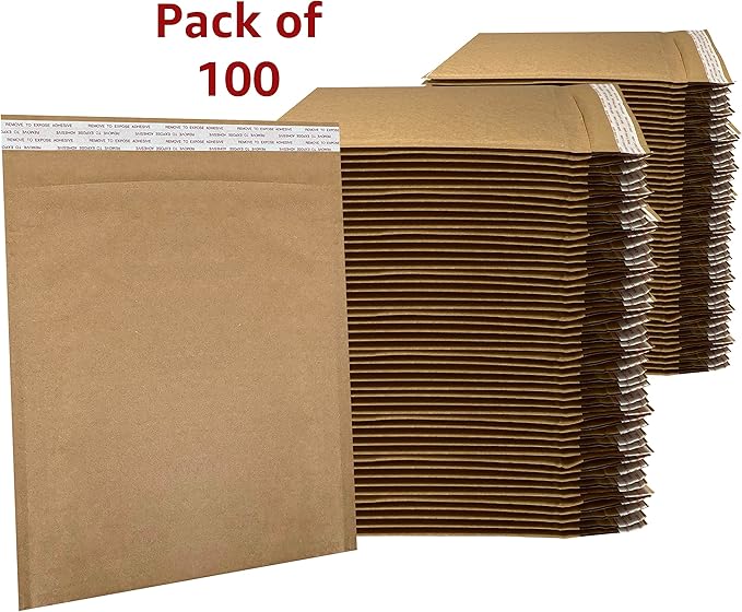 Honeycomb paper padded envelope sealable mailers (100, #2-8.5" x 11")