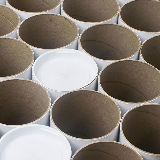 MagicWater Supply Mailing Tube 3 in x 12 in White - 2 Pack - for Shipping and Storage of Posters, Arts, Crafts, and Documents