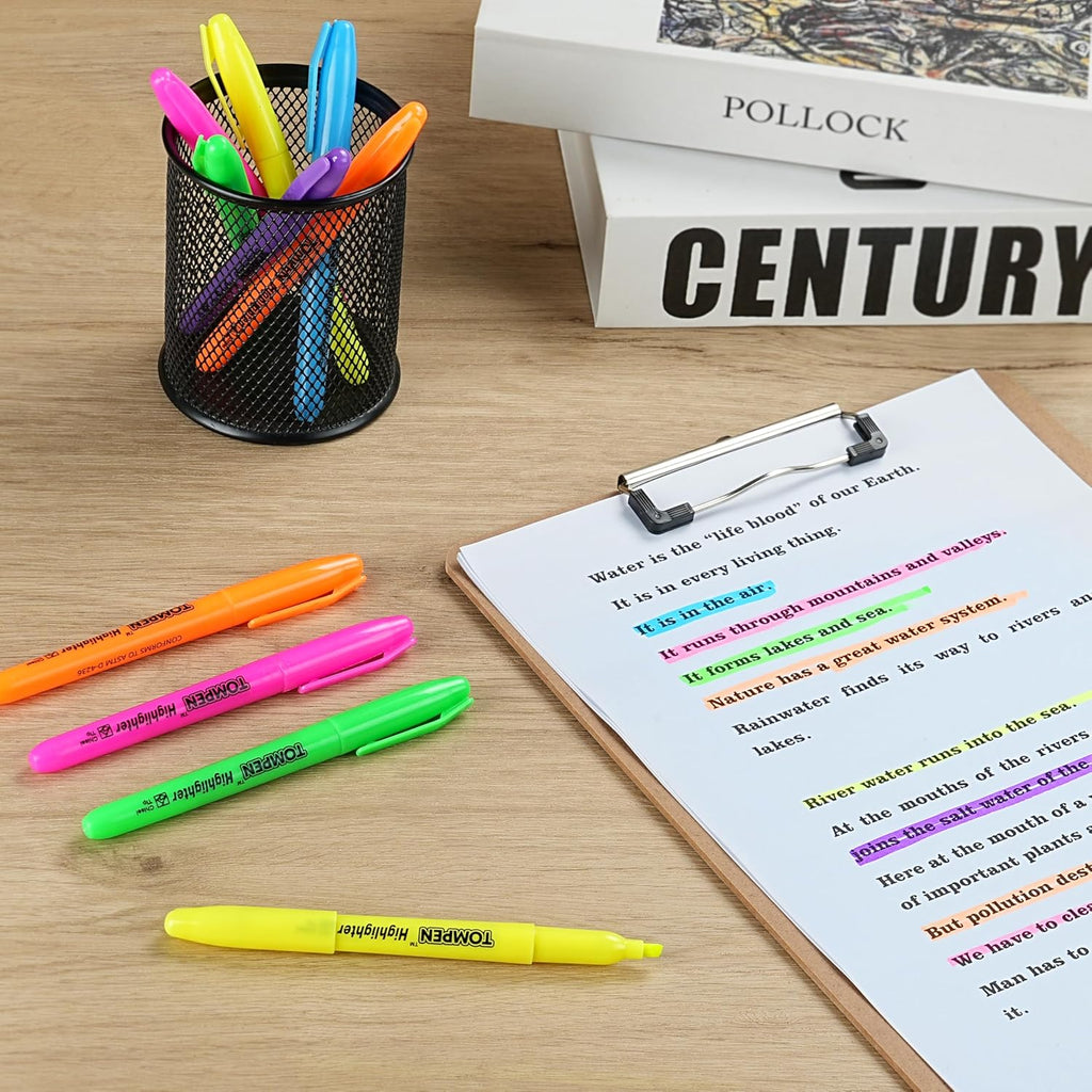 Highlighters Bulk 48 Pack – 6 Assorted Colors Chisel Tip High lighter Marker Set for School,Office,Bible Study, Journaling – Smear-Free,Quick Dry Ink Fluorescent Pens for Teachers & Students