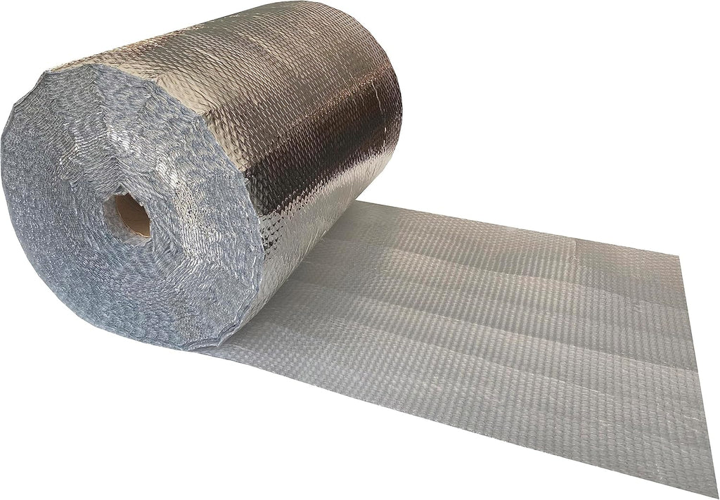 USA Reflective Bubble Insulation Roll, 24" Width x 125' Length, One- Sided Bubble Foil Insulation Roll Thermal Barrier, Window Insulation For Summer & Winter, Radiant Barrier Wrap