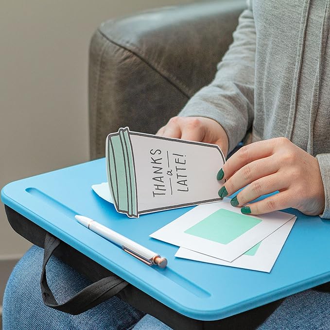 LAPGEAR Compact Lap Desk - Alaskan Blue - Fits up to 15 Inch Laptops - Style No. 43103