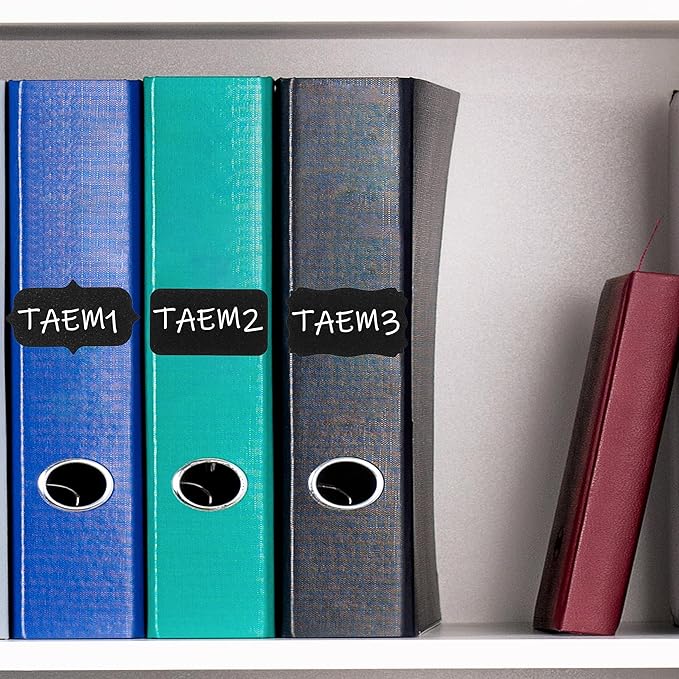 Mr. Pen- Chalkboard Labels, 150 pcs, Assorted Shapes, 1 White Chalk Marker and Small Towel, Labels, Label Stickers, Labels for Storage Bins, Sticker Labels, Bottle Labels, Food Labels, Jar Labels