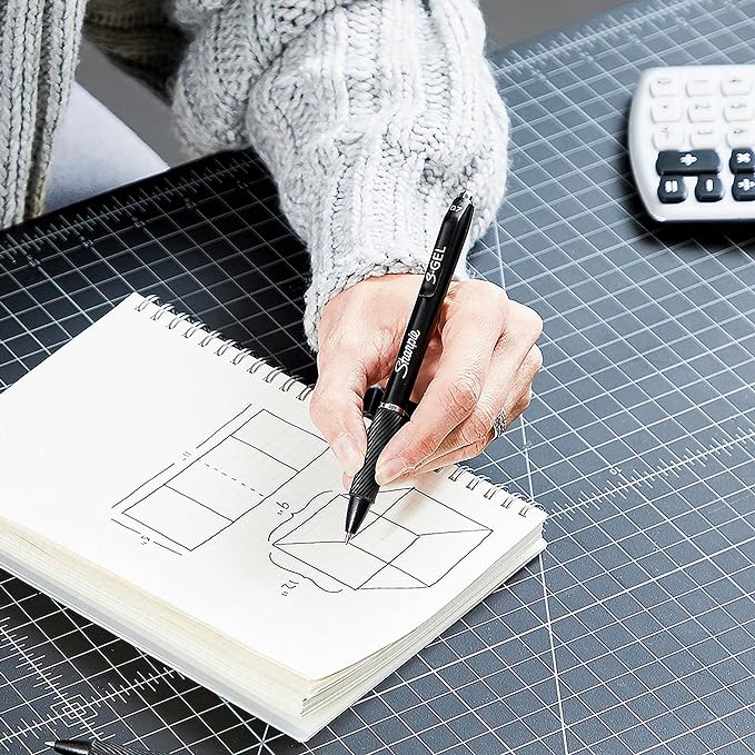 Sharpie S-Gel, Gel Pens, Drawing Pens, Gel Ink Pens For Journaling, Writing Pens, Coloring Pens, Medium Point Pens (0.7Mm), Black Ink Gel Pen, 4 Count