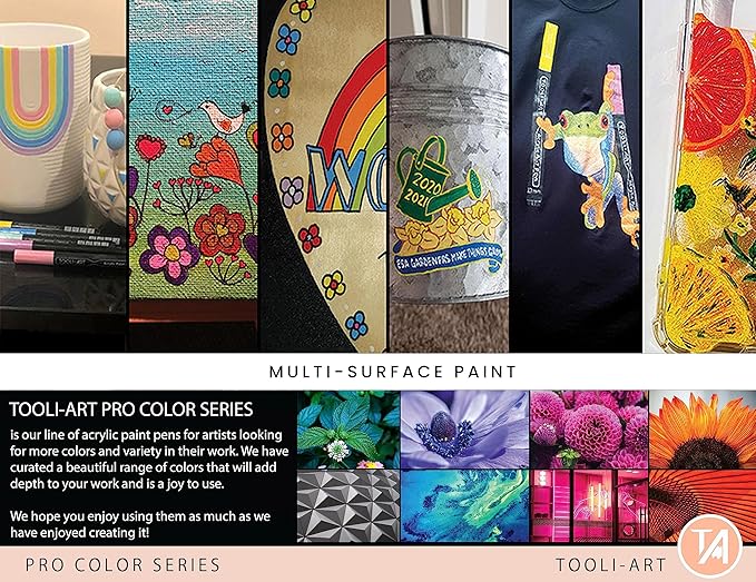 Acrylic Paint Pens 22 Skin Tones Assorted Pro Color Series Markers Set 0.7mm Extra Fine Tip for Rock Painting, Glass, Mugs, Wood, Metal, Canvas, Projects, Non Toxic, Waterbased, Quick Drying