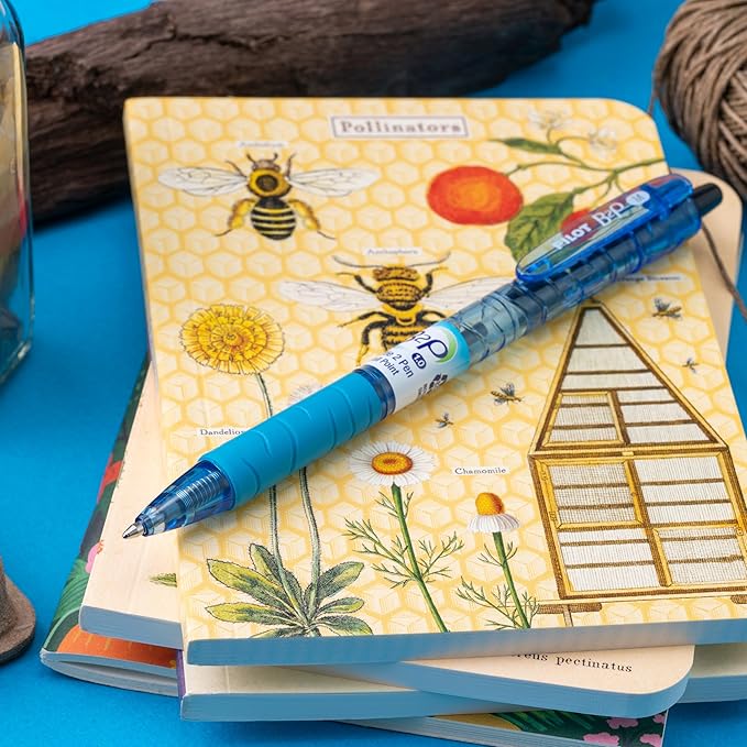 PILOT B2P - Bottle to Pen Refillable & Retractable Ball Point Pen Made From Recycled Bottles, Medium Point, Black Ink, 5-Pack (32812)