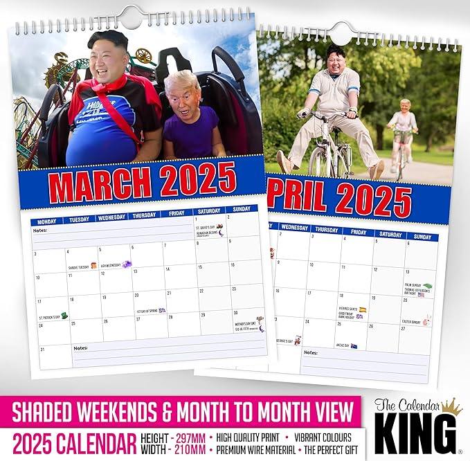 // Kim Jong-Fun - 2025 Wall Calendar - A4 Size (210mm x 297mm)