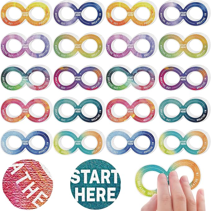 80 Pcs Anxiety Sensory Stickers with Inspirational Quotes Calm Textured Strips Relief Mental Health Stickers School Office Adhesive Sensory Tape Anti Stress Toys for Adults Teens (Elegant)