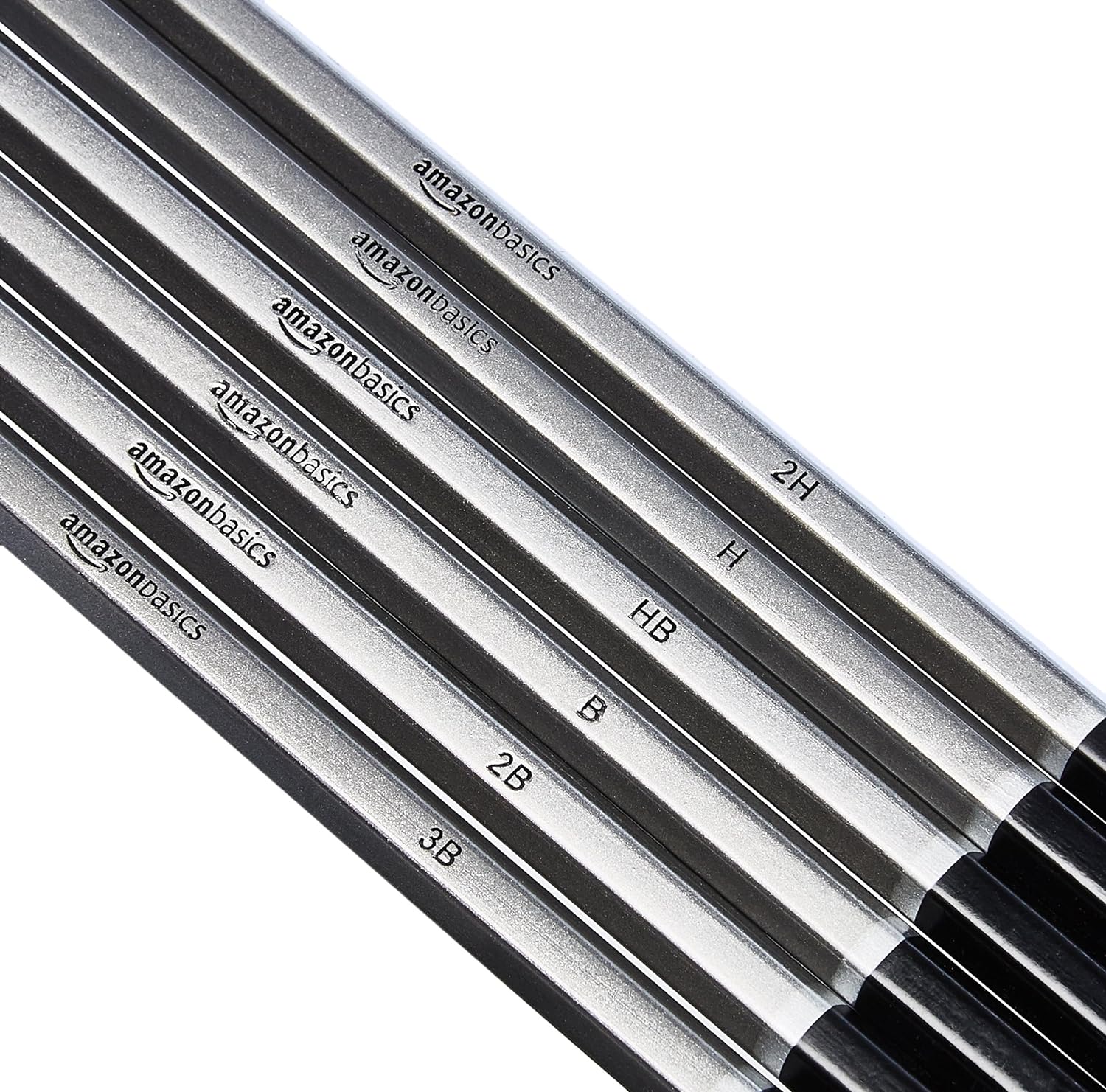 Amazon Basics Sketch and Drawing Pencil Set, 816 Count (17 Packs of 48), Charcoal, Black, White