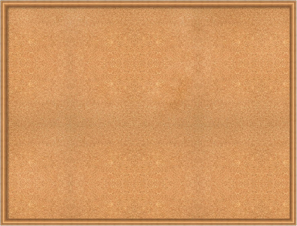 Amanti Art Natural Cork Board for Wall, 38x50 Vision Board with Bronze Frame, Oversize Corkboard Office Decor for Home Organization, Casual Corkboard Pinboard to Display Items for Home Organization