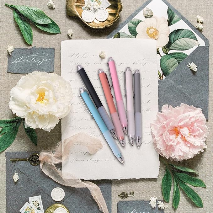 Pens, Pens Fine Point Smooth Writing Pens, Personalized Ballpoint Pens Bulk, Flair Colorful Pens, Black Ink 1.0 mm Journaling Pen, Office Supplies for Women & Men, Note Taking(12-pack)