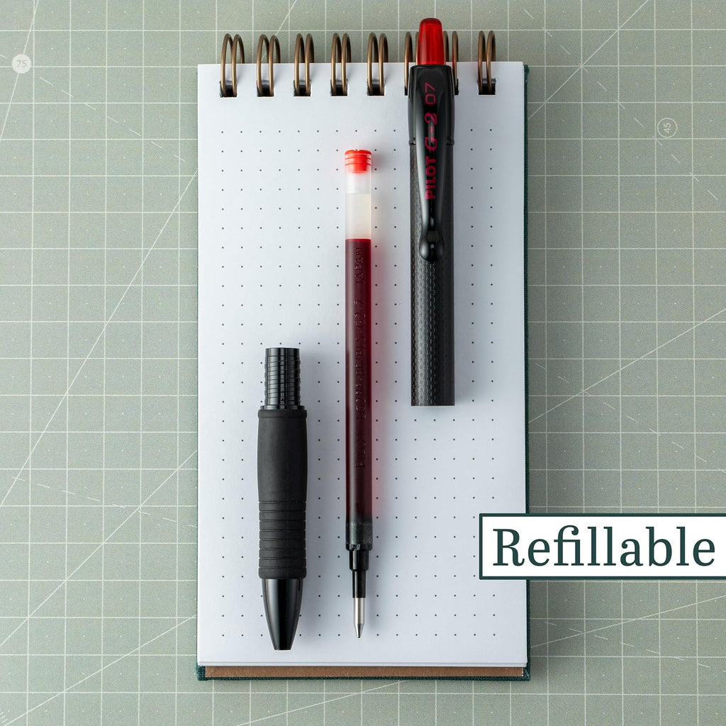 PILOT, G2 Edge Red Premium Gel Roller Pens, Sensory Writing Experience, 12ct box, Fine Point 0.7 mm