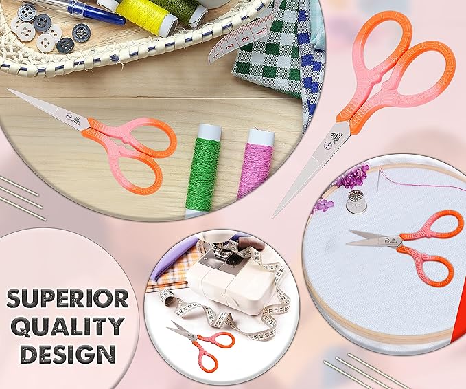 ARSUK -Stork Shape Needlework Scissors 9cm Steel for Sewing Tailoring Home Craft Tools Premium Grade Stork Embroidery Scissors-Black And White Colour