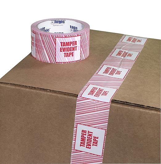 Aviditi Tape Logic, "Tamper Evident" Printed Security Packing Tape, 3 Inch x 110 Yards, 2.5 Mil Thick, for Identification of Tampered Packages (6 Rolls)