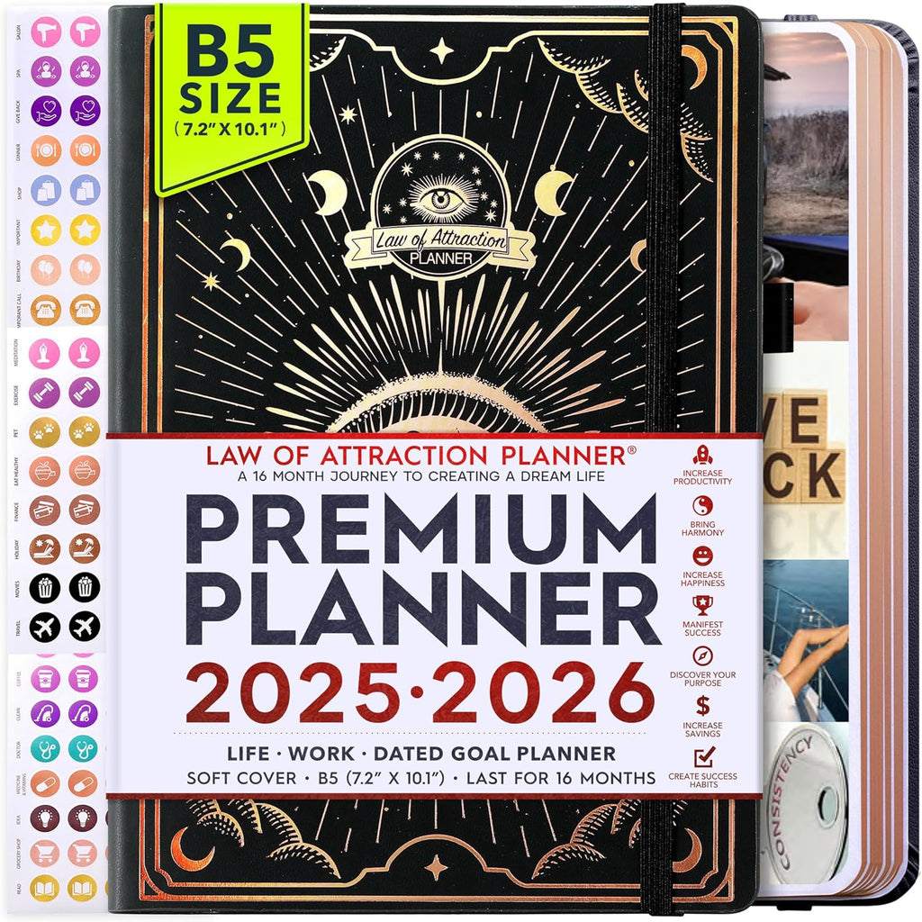 2025-2026 Planner Weekly and Monthly | 16-Month Life Planner to Increase Focus & Productivity | Reduce Overwhelm & Achieve Your Biggest Goals | Include Gift Box & Stickers | Sep 2025-Dec 2026
