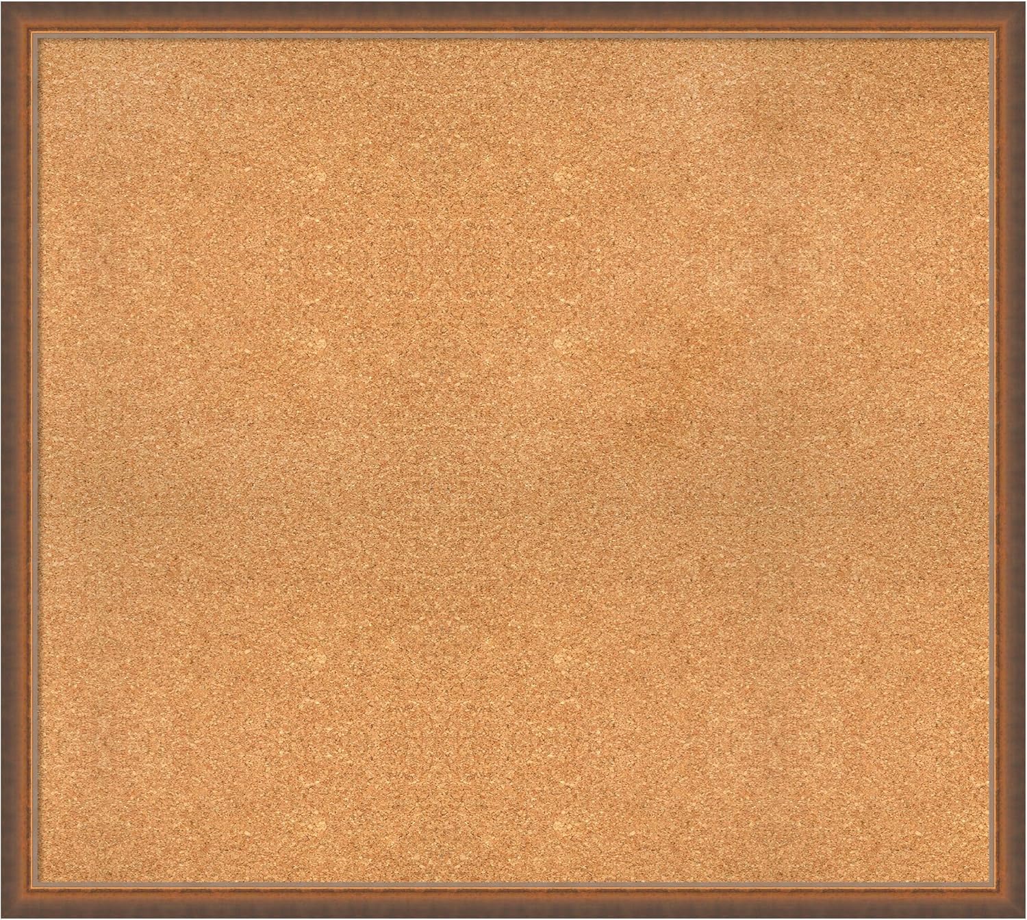 Amanti Art Natural Cork Board for Wall, 34x38 Vision Board with Bronze Frame, X-Large Corkboard Office Decor for Home Organization, Modern Corkboard Pinboard to Display Items for Home Organization in