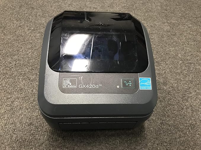 Zebra GX420d Ethernet Printer GX42-202410-000 W/New Adapter, Power, USB Cables & Print (Renewed)
