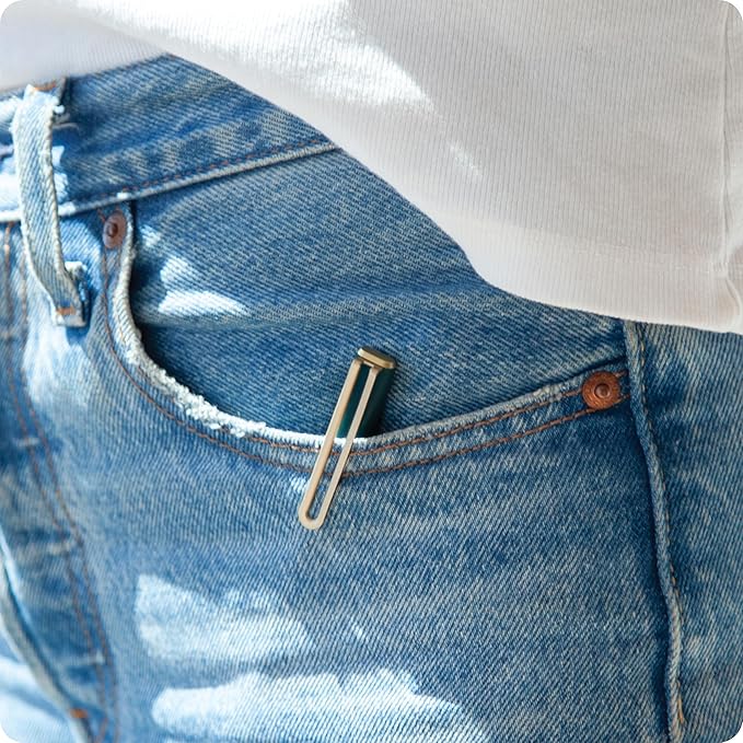 U Brands Catalina Felt Tip Pens, Set of 6, Soft Touch Jewel Tones with Gold Details, Medium (0.7 mm) Point, Black Ink