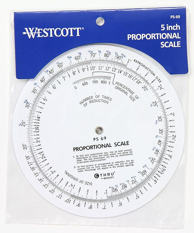 Westcott 5" Proportional Scale, White (PS-69)