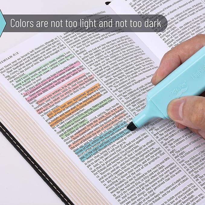 Mr. Pen- Highlighter, 8 Pack, Vintage Colors, Chisel Tip Aesthetic Highlighters, Cute Highlighters for School, No Bleed Highlighters, Highlighters Aesthetic, School Highlighters, Cute Markers.