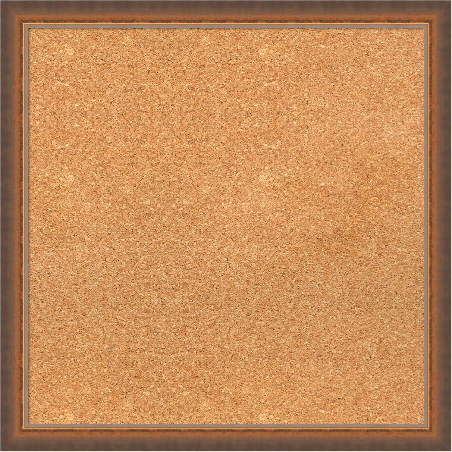Amanti Art Natural Cork Board for Wall, 22x22 Vision Board with Bronze Frame, Medium Corkboard Office Decor for Home Organization, Modern Corkboard Pinboard to Display Items for Home Organization in