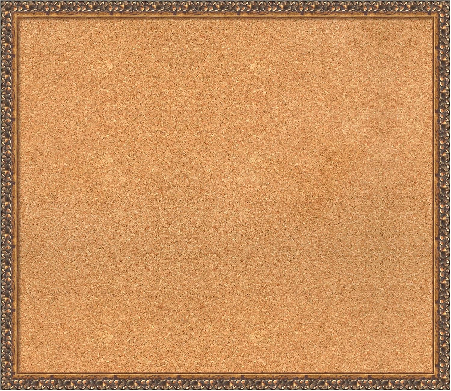 Amanti Art Natural Cork Board for Wall, 26x30 Vision Board with Bronze Frame, Large Corkboard Office Decor for Home Organization, Traditional Corkboard Pinboard to Display Items for Home Organization