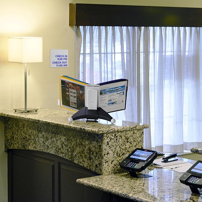 DURABLE Desktop Reference System, 10 Double-Sided Panels, Letter-Size, Assorted Colors, SHERPA Design (554200)