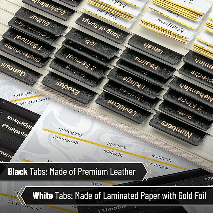 Mr. Pen- Leather Bible Tabs, 160 Tabs, Laminated Bible Tabs for Women and Men, Bible Tabs for Study Bible, Bible Index Tabs, Bible Book Tabs, Bible Labels Tabs, Mr Pen Bible Tabs