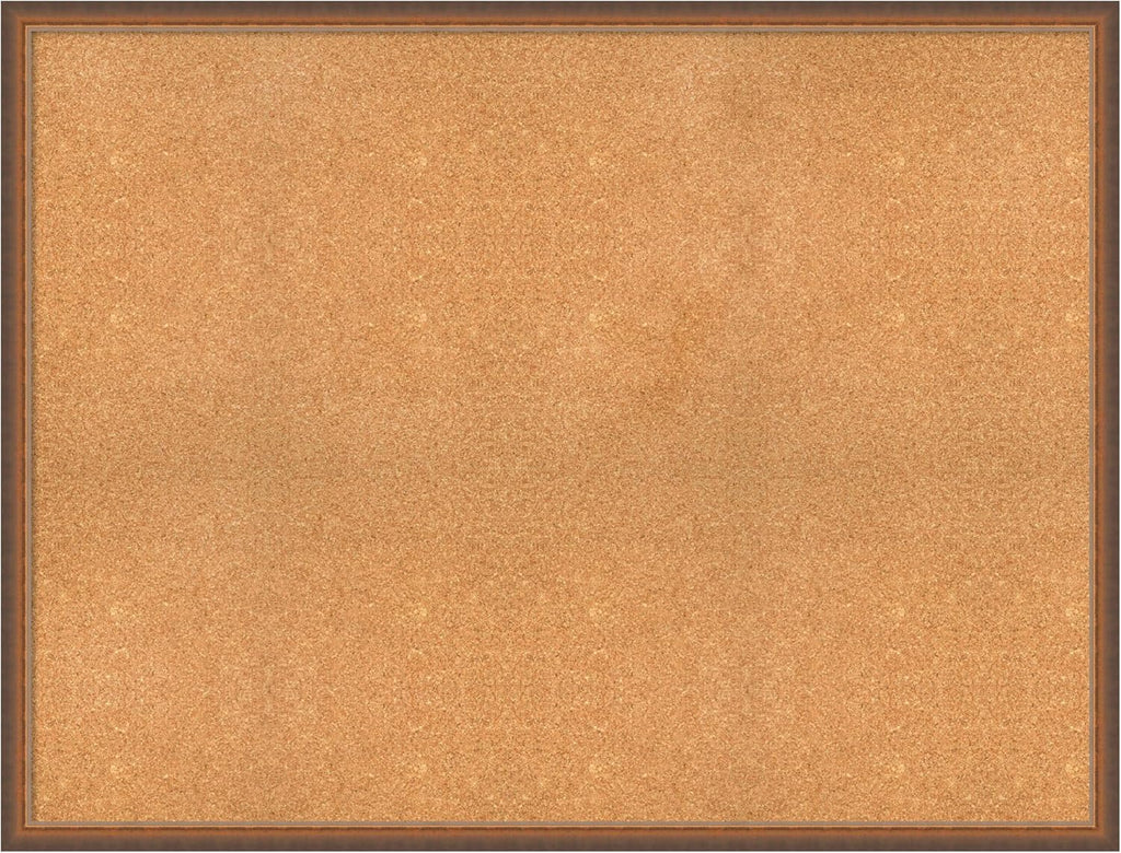Amanti Art Natural Cork Board for Wall, 38x50 Vision Board with Bronze Frame, Oversize Corkboard Office Decor for Home Organization, Modern Corkboard Pinboard to Display Items for Home Organization