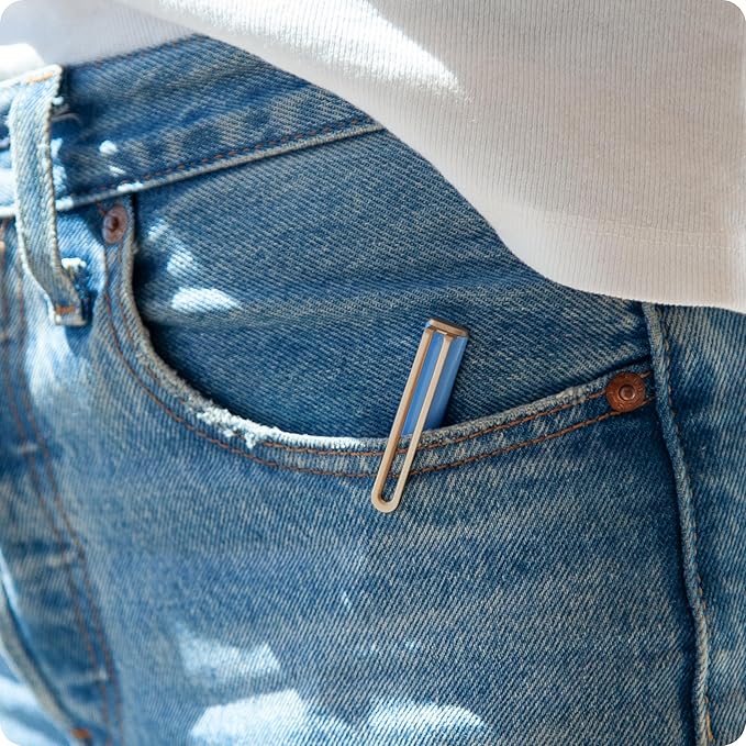 U Brands Catalina Felt Tip Pens, Set of 6, Artist Touch, Gold Details, Medium (0.7 mm) Point, Black Ink